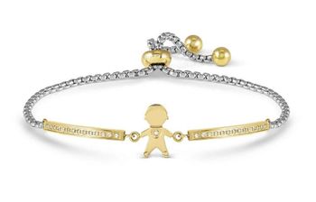 Bransoletka Milleluci Chłopiec 028018 027 – stal szlachetna, cyrkonie, regulowana, złota.jpg